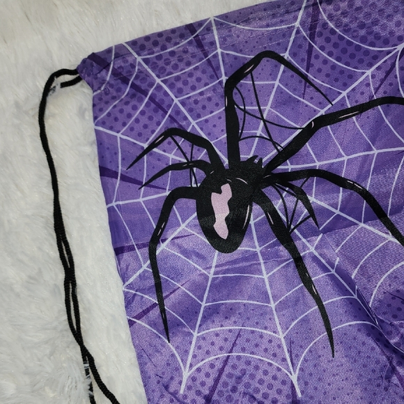 Purple Spider Drawstring Backpack - Picture 3 of 6